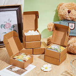 Cajas de regalo de papel plegables y cuadradas para guardar cosas&nbsp;CON-WH0110-035B-01