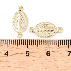 Ciondolo ovale in ottone con connettore vergine&nbsp;X-KK-Z146-31G