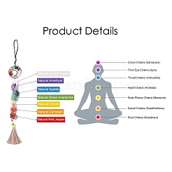 Grandes décorations de pendentifs en pierres précieuses naturelles&nbsp;HJEW-F012-01