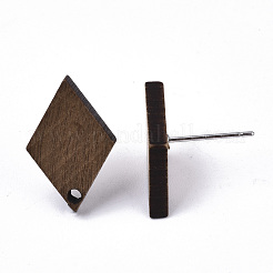 Accessoires de boucles d'oreilles en bois de noyer&nbsp;X-MAK-N033-005