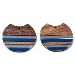 Colgantes de resina y madera de nogal&nbsp;RESI-N025-014A-C01