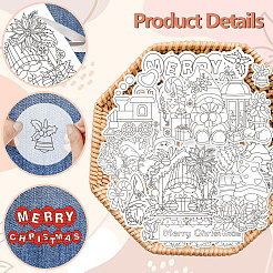4 feuille de motifs de broderie bâton et point de 11.6x8.2 pouces&nbsp;DIY-WH0455-238