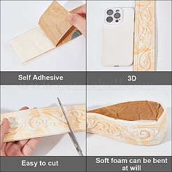 1 Stück 3D-Fußleiste mit Blumenmuster aus XPE&nbsp;DIY-CP0011-39C