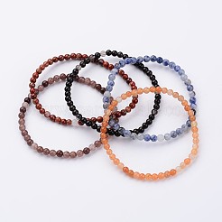 Natürliche gemischte Stein Stretch-Armbänder&nbsp;BJEW-JB02460