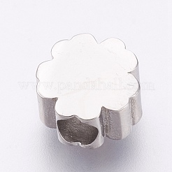 304 Edelstahl-Europäische Perlen&nbsp;STAS-O097-101A