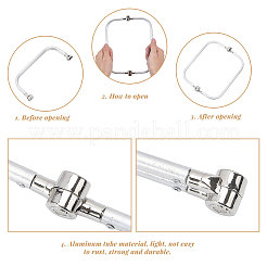 Taschenrahmen aus Aluminiumlegierungsrohr&nbsp;DIY-WH0569-58B