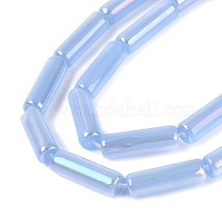 Chapelets de perles en verre d'imitation jade électrolytique&nbsp;LS-EGLA-Q132-02A-A02