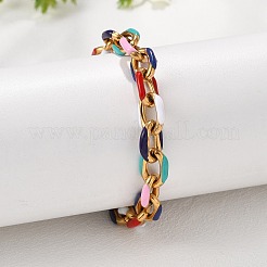 Bracelets à chaînes en acier inoxydable 304&nbsp;BJEW-P351-03G