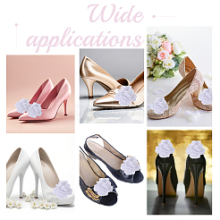 1 paio di decorazioni per scarpe in tessuto floreale&nbsp;AJEW-DR0001-65B