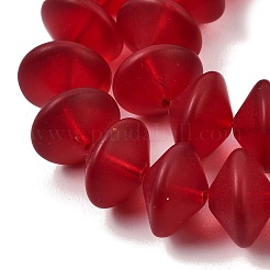 Hilos de cuentas de vidrio transparentes con pintura esmerilada y horneada&nbsp;GL-CBA2ED2-02