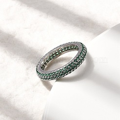 Anillos de dedo latón micropavé circonio cúbico&nbsp;RJEW-P166-10P