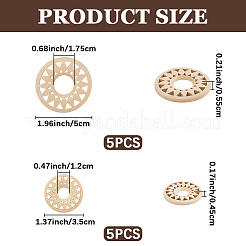 Portabolas de cristal de madera de girasol&nbsp;WOOD-CP0001-18A