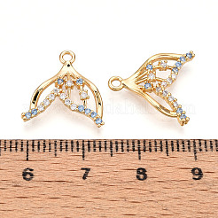 Pendentifs avec zircon cubiques à micro-pavés en laiton&nbsp;KK-N261-101G