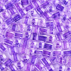 Transparente innenfarbene Glas-Saatperlen&nbsp;SEED-T007-11B