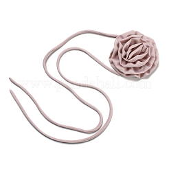 Collane girocollo in tessuto con cravatta a rosa per donna&nbsp;NJEW-Z022-01L