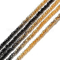 Hebras de perlas de vidrio de color degradado transparente&nbsp;GLAA-H021-01A-07