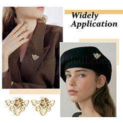 6 unidad de broche de solapa con forma de abeja&nbsp;JEWB-FH0003-11G