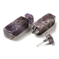 Natürliche Amethyst-Tropfer-Parfümflasche&nbsp;DJEW-H010-01P-01