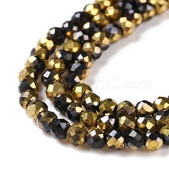 Chapelets de perles en verre électroplaqué&nbsp;GLAA-H021-01B-HP04