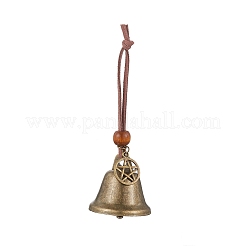 Décorations suspendues en forme de cloche en fer et d'étoile en alliage&nbsp;HJEW-JM03366