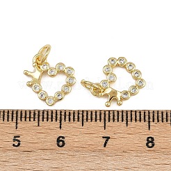 Pendentifs avec zircon cubiques à micro-pavés en laiton&nbsp;ZIRC-I367-02G-01