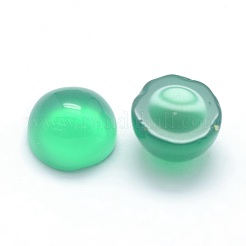 Natürlich gefärbte und erhitzte grüne Onyx-Achat-Cabochons&nbsp;X-G-P393-R05-4mm