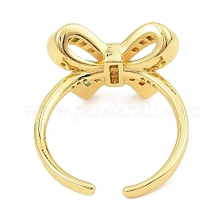 Manschettenringe aus Messing mit Mikropavé-Zirkonia für Damen&nbsp;RJEW-S392-07G