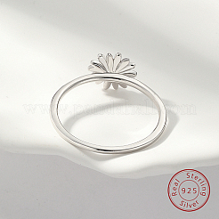 Bague en argent sterling plaquée rhodium anti-ternissement avec motif marguerite pour femme&nbsp;KN3229-3