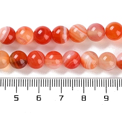 Chapelets de perles en agate à rayures naturelles/agates à bandes&nbsp;G-Z060-A01-B19
