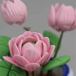 Lilie aus Polymer-Ton mit Harzkorb&nbsp;PW-WGD70FB-01