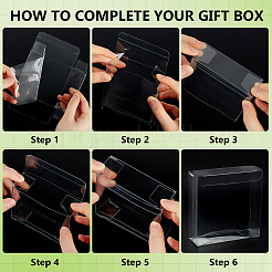 Quadratische Aufbewahrungsgeschenkboxen aus PVC&nbsp;CON-WH0095-103B