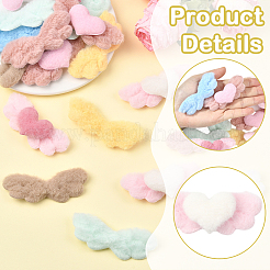 50 stücke 10 arten flügel nachahmung kaninchen haar ornament zubehör&nbsp;DIY-SC0032-27