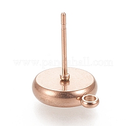 Placcatura ionica (ip) 304 acciaio inossidabile orecchini a perno&nbsp;STAS-K202-04C-RG
