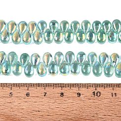 Chapelets de perles en verre transparent électrolytique&nbsp;EGLA-N057-01A-03