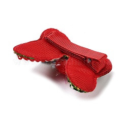 Pince à cheveux en tissu alligator en feutre sur le thème de Noël&nbsp;OHAR-R100-01F