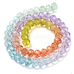 Brins de perles de verre peints transparents&nbsp;X1-DGLA-A034-T6mm-A12