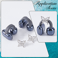 2 Stück Strass-Clip aus Legierung für dekorative Kopfhörer-Accessoires&nbsp;FIND-CP0003-61B