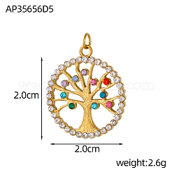 Pendentifs en acier inoxydable 304 micro pavés de zircones cubiques&nbsp;STAS-OY005-96G