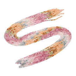 Fili di perline di tormalina multicolore naturale sfumata&nbsp;G-D110-A02-07