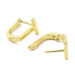 Boucles d'oreilles lettre en laiton pour femme&nbsp;EJEW-A038-01T-G