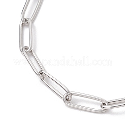 2 bracelet à breloques en acier inoxydable 304 avec chaîne en forme de trombones pour femme&nbsp;BJEW-JB11950