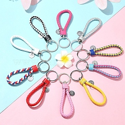 10 llavero tejido de piel sintética de 10 colores&nbsp;KEYC-YW0001-21