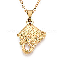 Colliers pendentifs en acier inoxydable 304&nbsp;NJEW-T018-44G