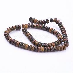 Fili di perline di picasso pietra naturale / picasso&nbsp;G-G683-14-4x8mm
