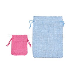 Sacs en polyester imitation toile de jute sacs à cordon&nbsp;ABAG-MSMC011-02