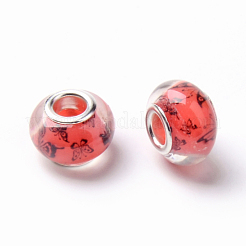 Schmetterlingsmuster Harz European Beads&nbsp;RPDL-S006-M