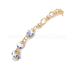 Messing-Armbänder mit ovalen Gliederketten&nbsp;BJEW-JB12683