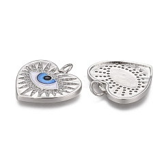 Pendenti in zirconi cubici trasparenti in micro pavè di ottone&nbsp;KK-F821-33P