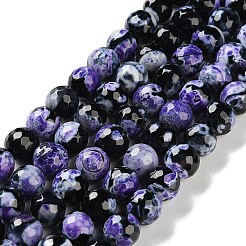 Naturelles feu crépitent agate perles brins&nbsp;G-M437-A01-01I