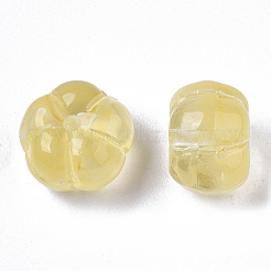 Perle di vetro verniciate a spruzzo trasparente&nbsp;GLAA-N035-07A-D02